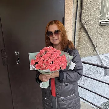 фото получателя букета