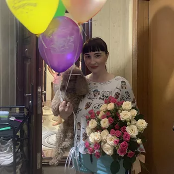 фото получателя букета