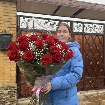 фото получателя букета
