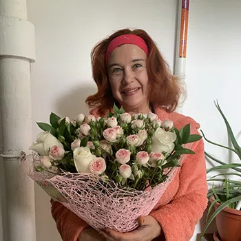 фото получателя букета