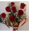  Букет красных роз «Бархатный поцелуй»