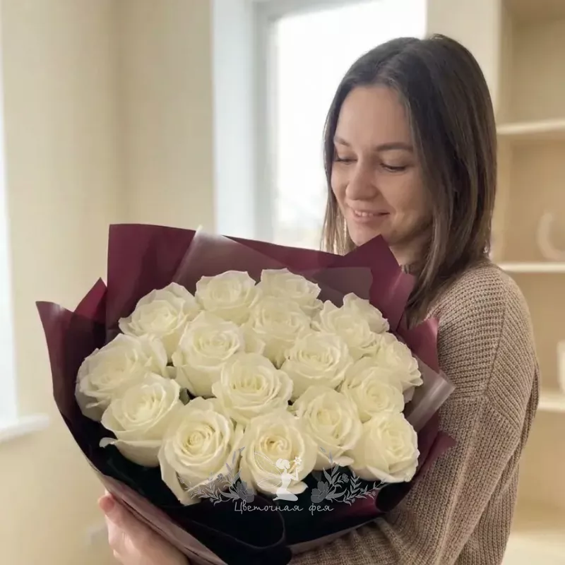 Букет из белых роз &laquo;Белый ангел&raquo; 1