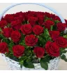 Корзина бордовых роз &laquo;Восхищение&raquo;